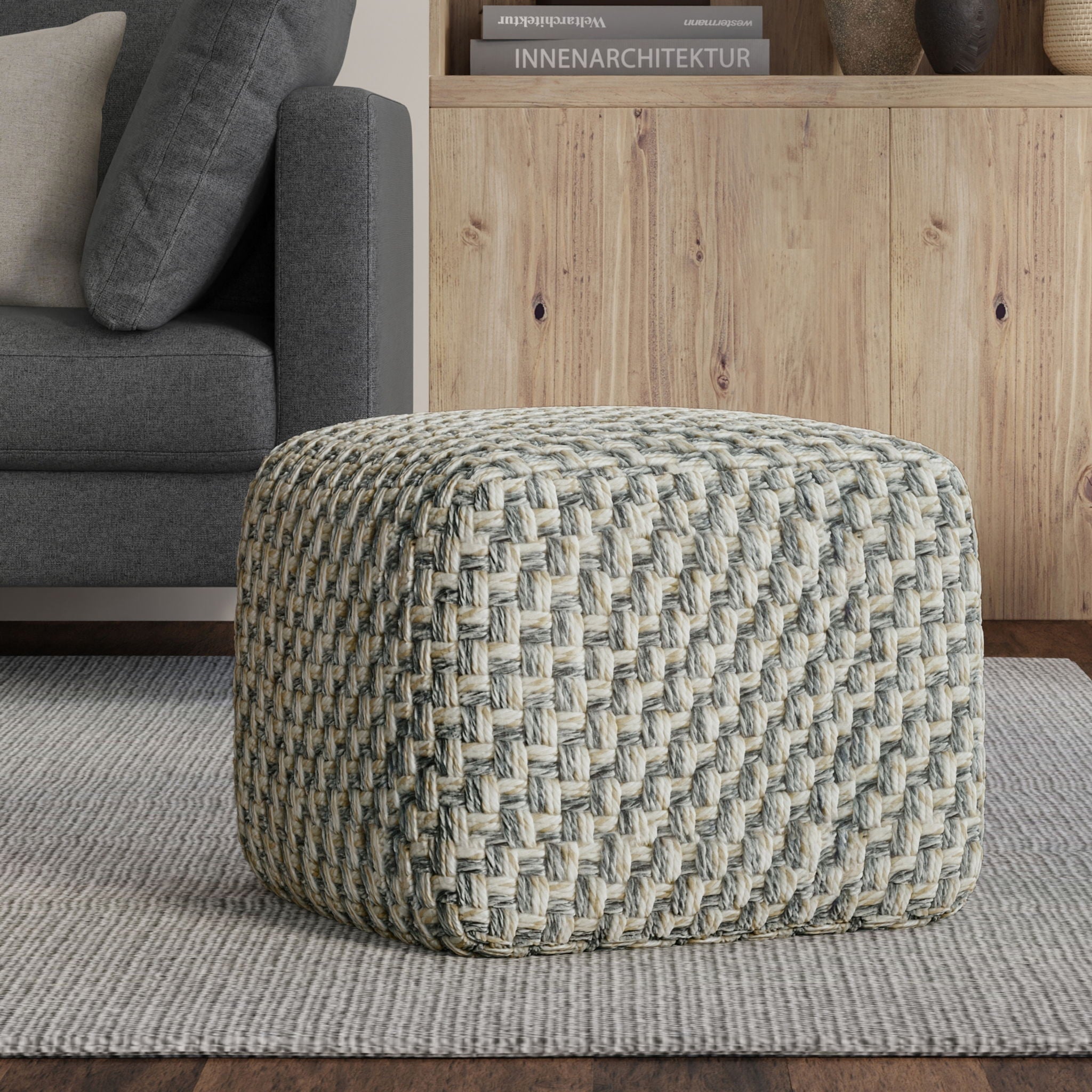 Beatrix - Square Pouf - Multicolor