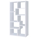 Theo 71-inch 7-shelf Bookshelf Cappuccino