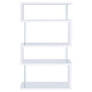 Emelle 63-inch 4-shelf Glass Panel Bookshelf Black