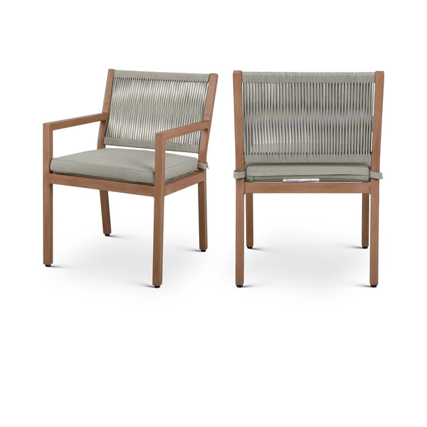 Diamond Modern Furniture Meridian Outdoor Seating Dining Chairs 362Grey-AC IMAGE 1
