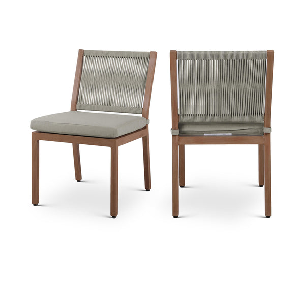 Diamond Modern Furniture Meridian Outdoor Seating Dining Chairs 362Grey-SC IMAGE 1
