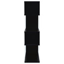 Emelle 63-inch 4-shelf Glass Panel Bookshelf Black