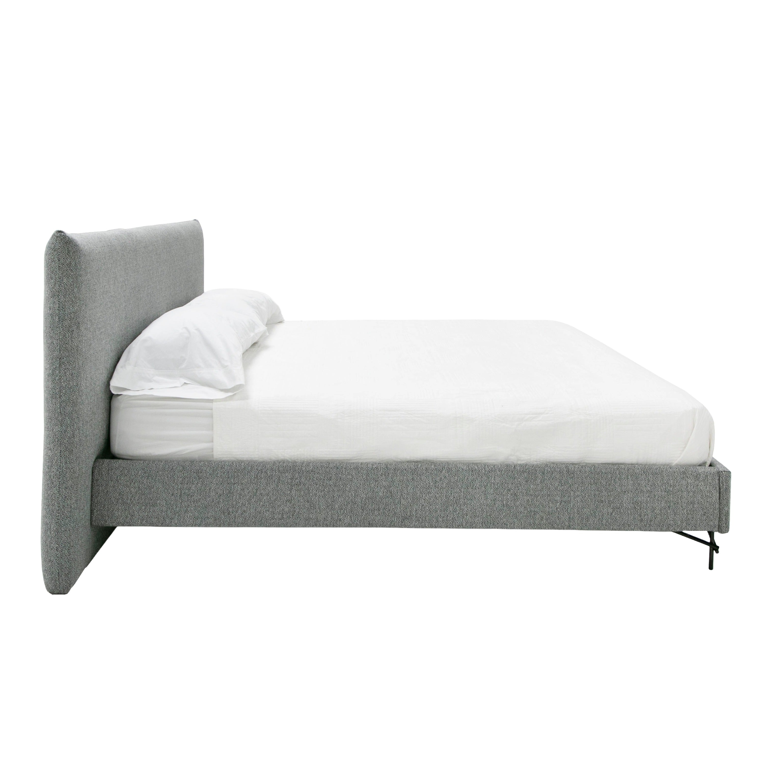 Nova Domus Aria - Italian Modern Grey Fabric Bed