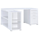 Yvette 60-inch 3-drawer L-Shape Computer Desk Cappuccino
