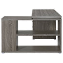 Yvette 60-inch 3-drawer L-Shape Computer Desk Cappuccino