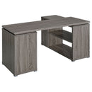 Yvette 60-inch 3-drawer L-Shape Computer Desk Cappuccino