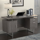 Lawtey 60-inch 2-drawer Computer Desk White High Gloss