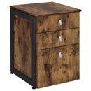 Estrella  Office Desk File Cabinet Set Rustic Nutmeg