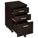 Skeena 3-drawer Mobile Office Storage Cabinet Cappuccino