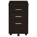 Skeena 3-drawer Mobile Office Storage Cabinet Cappuccino