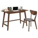 Karri  Home Office Computer Desk and Chair Set Walnut