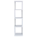 Baxter 67-inch 4-shelf Bookshelf Black and Chrome