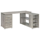 Yvette 60-inch 3-drawer L-Shape Computer Desk Cappuccino