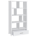 Dylan 68-inch 4-shelf Storage Bookshelf Weathered Grey
