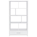 Dylan 68-inch 4-shelf Storage Bookshelf Weathered Grey