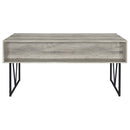 Analiese 63-inch 4-drawer Writing Desk Grey Driftwood