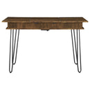Sheeran 47-inch Writing Desk with Storage Rustic Amber