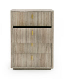 Nova Domus Roma - Modern Faux Travertine + Gold Chest