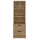Westpark 3-shelf Bookcase USB and Lockable Drawer Black