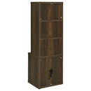 Westpark 3-shelf Bookcase USB and Lockable Drawer Black