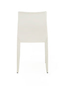 Modrest Halo - Modern Ivory Saddle Leather Dining Chair Set of 2