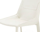 Modrest Halo - Modern Ivory Saddle Leather Dining Chair Set of 2