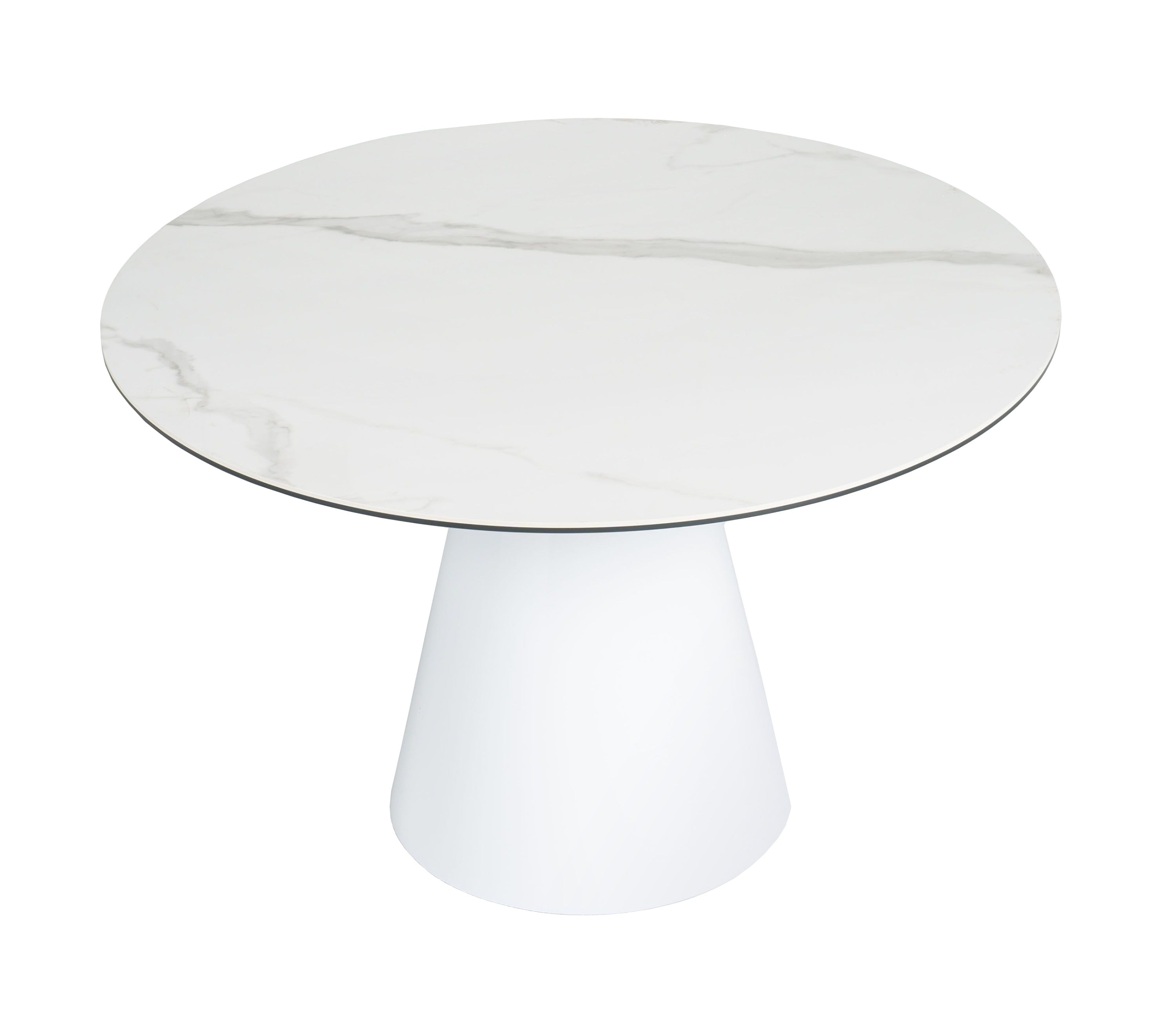 Modrest Edith - Modern Round White Ceramic Dining Table