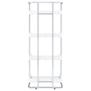 Ember 68-inch 4-shelf Bookshelf Dark Oak and Black