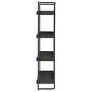 Ember 68-inch 4-shelf Bookshelf Dark Oak and Black
