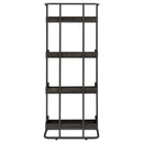 Ember 68-inch 4-shelf Bookshelf Dark Oak and Black
