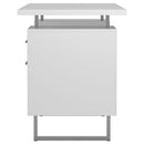 Lawtey 60-inch 2-drawer Computer Desk White High Gloss