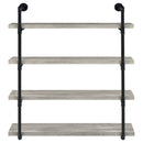 Elmcrest 24-inch 4-shelf Wall Bookshelf Grey Driftwood