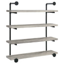 Elmcrest 24-inch 4-shelf Wall Bookshelf Grey Driftwood