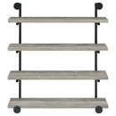 Elmcrest 24-inch 4-shelf Wall Bookshelf Grey Driftwood