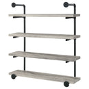 Elmcrest 24-inch 4-shelf Wall Bookshelf Grey Driftwood