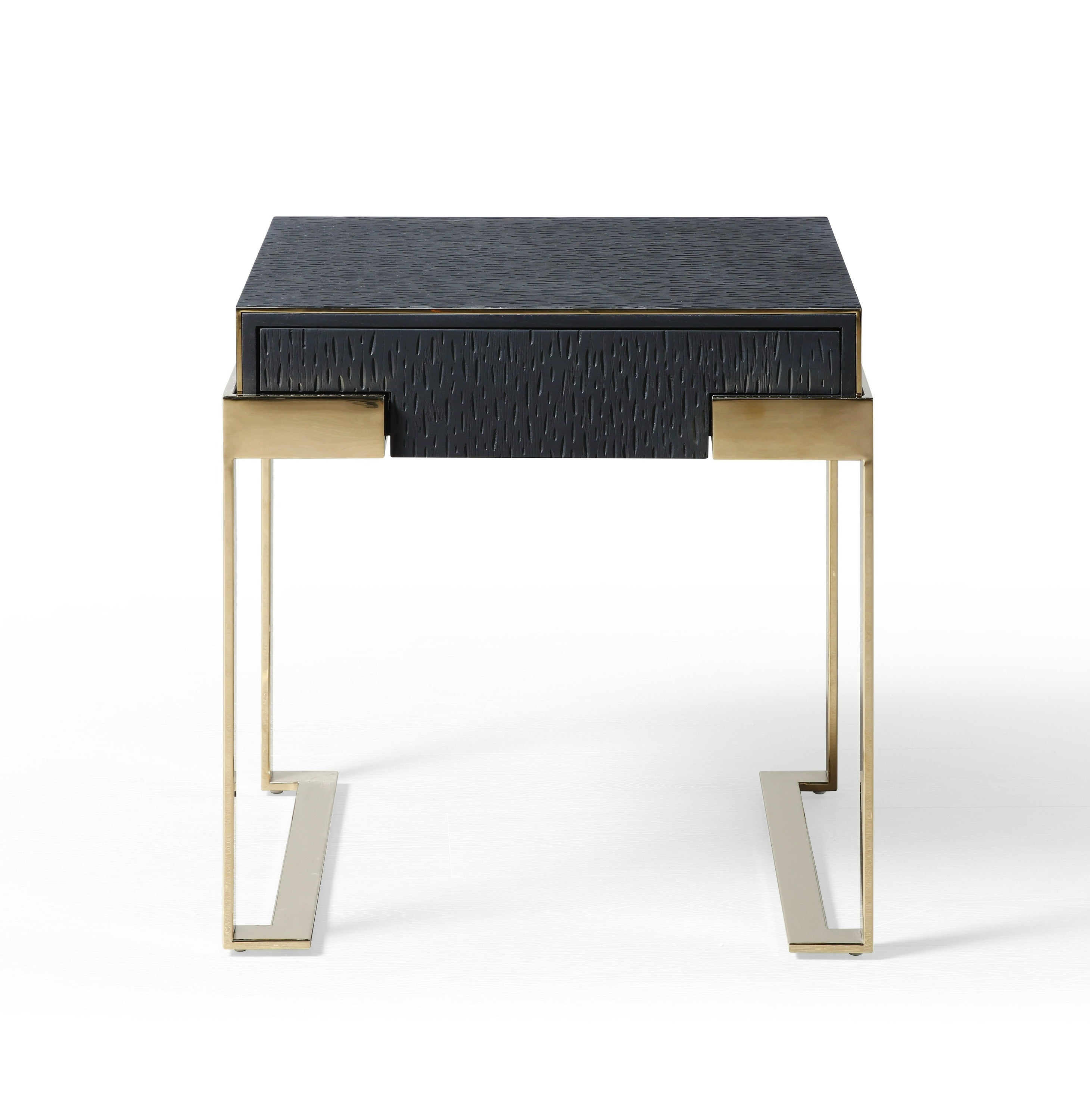 Modrest Athena & Rothsay - Modern Grey Fabric + Wenge + Gold Bedroom Set