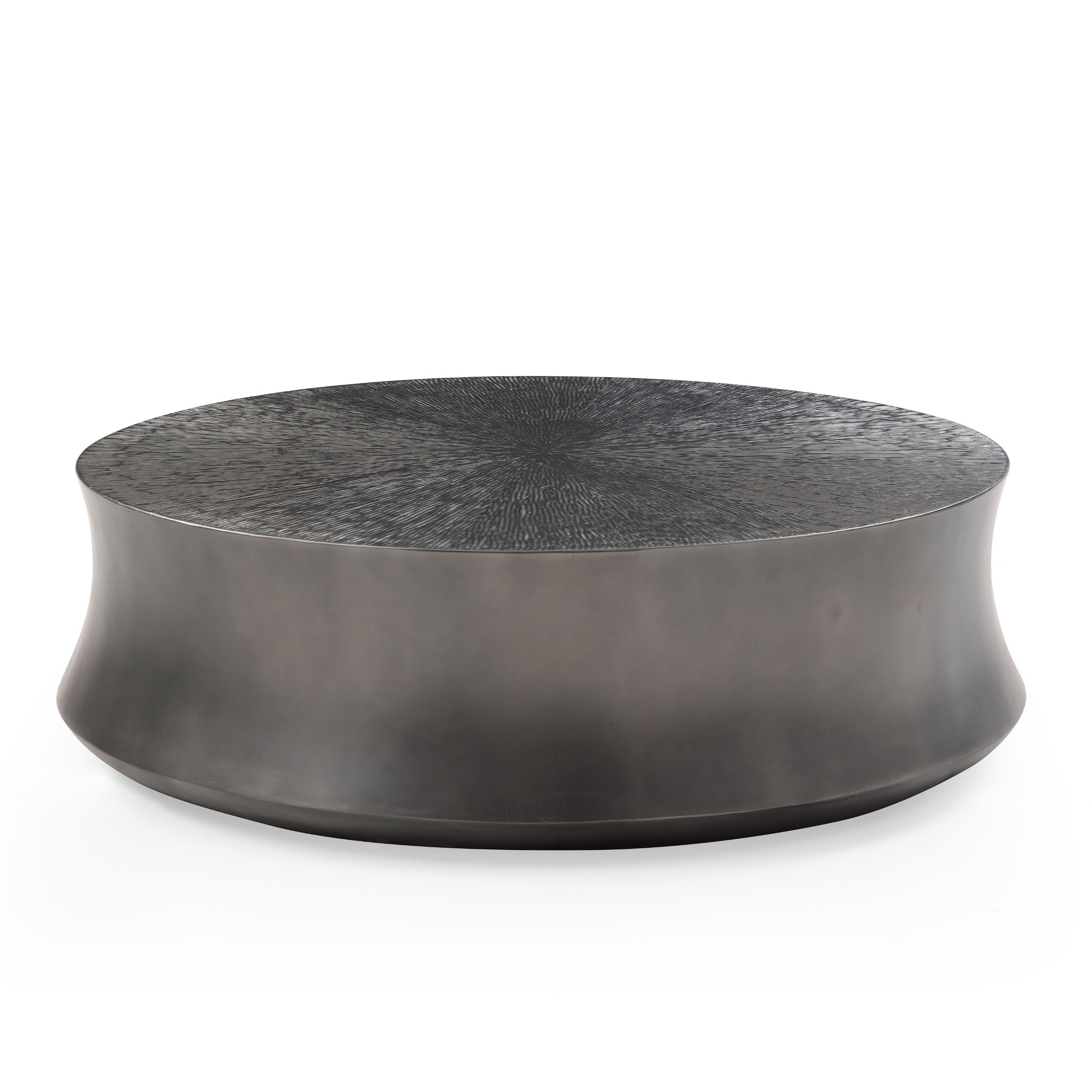 Modrest Airdrie - Modern Antique Grey Large Round Coffee Table