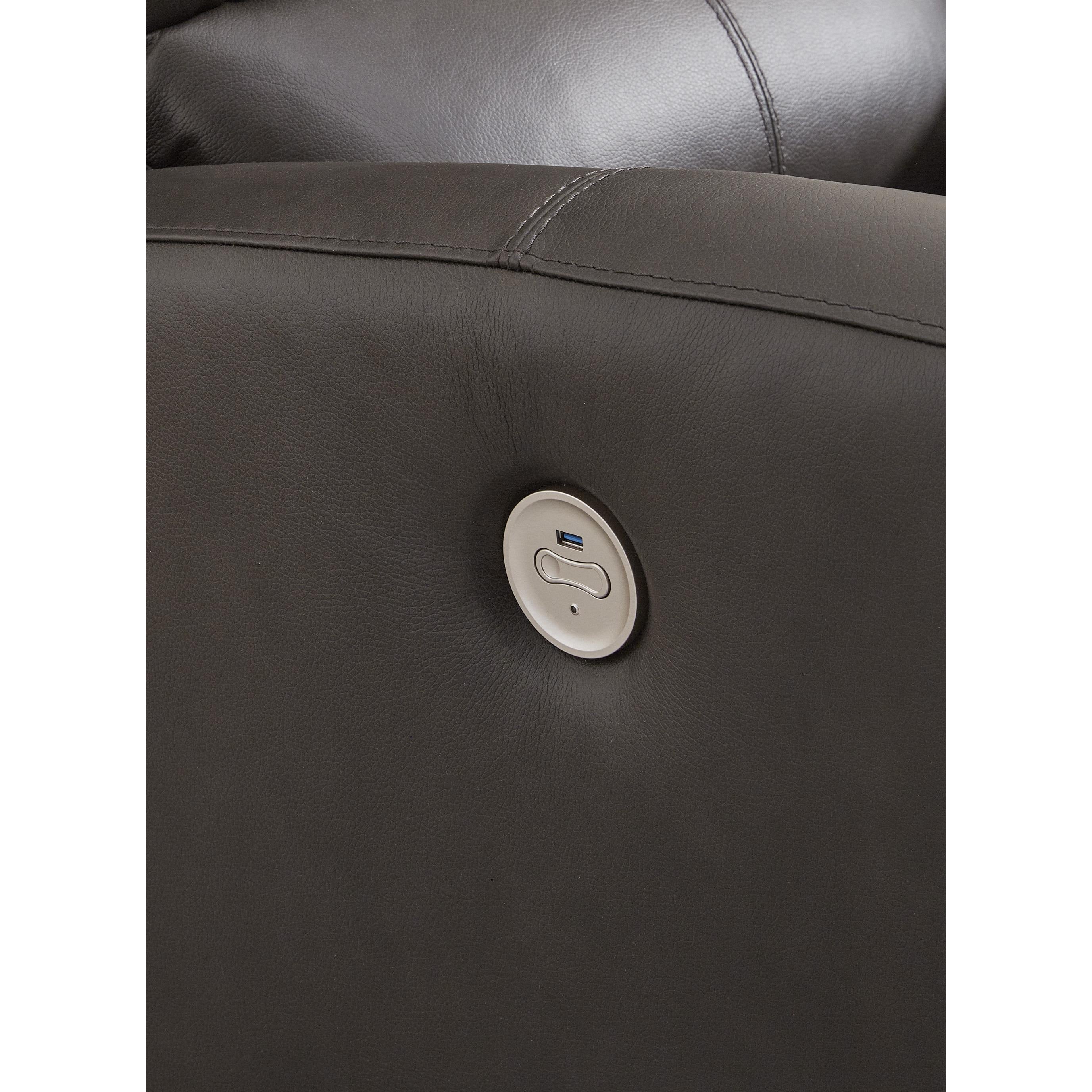 Signature Design by Ashley Boxmere Power Reclining Leather Match Loveseat with Console U1310096 IMAGE 8