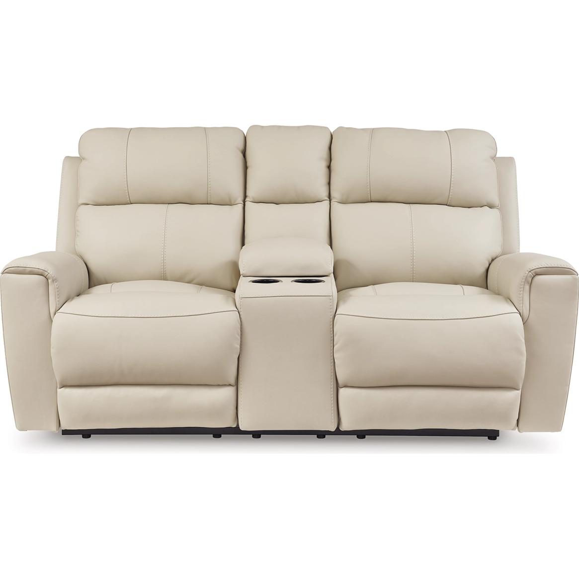 Diamond Modern Furniture Exclusive Design Dahlmoore Power Reclining Leather Match Loveseat with Console U1320096 IMAGE 3