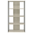 Loomis 72-inch 4-shelf Bookshelf Whitewashed Grey