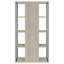 Loomis 72-inch 4-shelf Bookshelf Whitewashed Grey