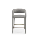 Modrest Faerron - Modern Grey Leatherette Counter Chair