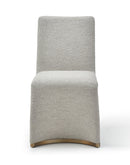 Modrest Kenda Contemporary Grey and Brushed Gold Dining Chair (Set of 2)