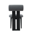 Modrest Skerrit - Modern Grey Fabric + Black Oak Dining Chair (Set of 2)