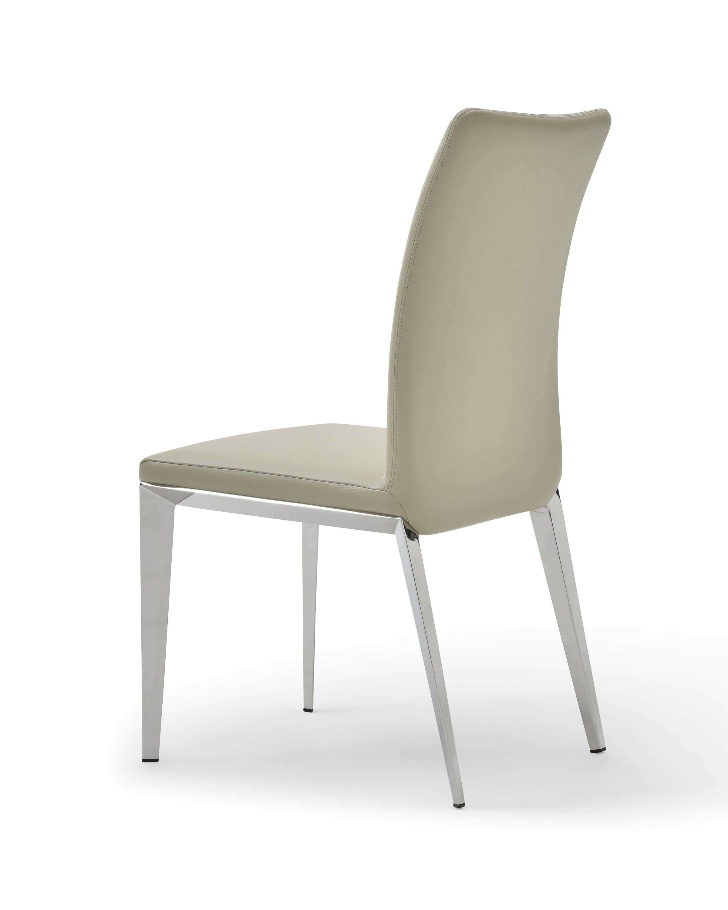 Modrest Taryn - Modern Light Grey + Stainless Steel Dining Chair (Set of 2)