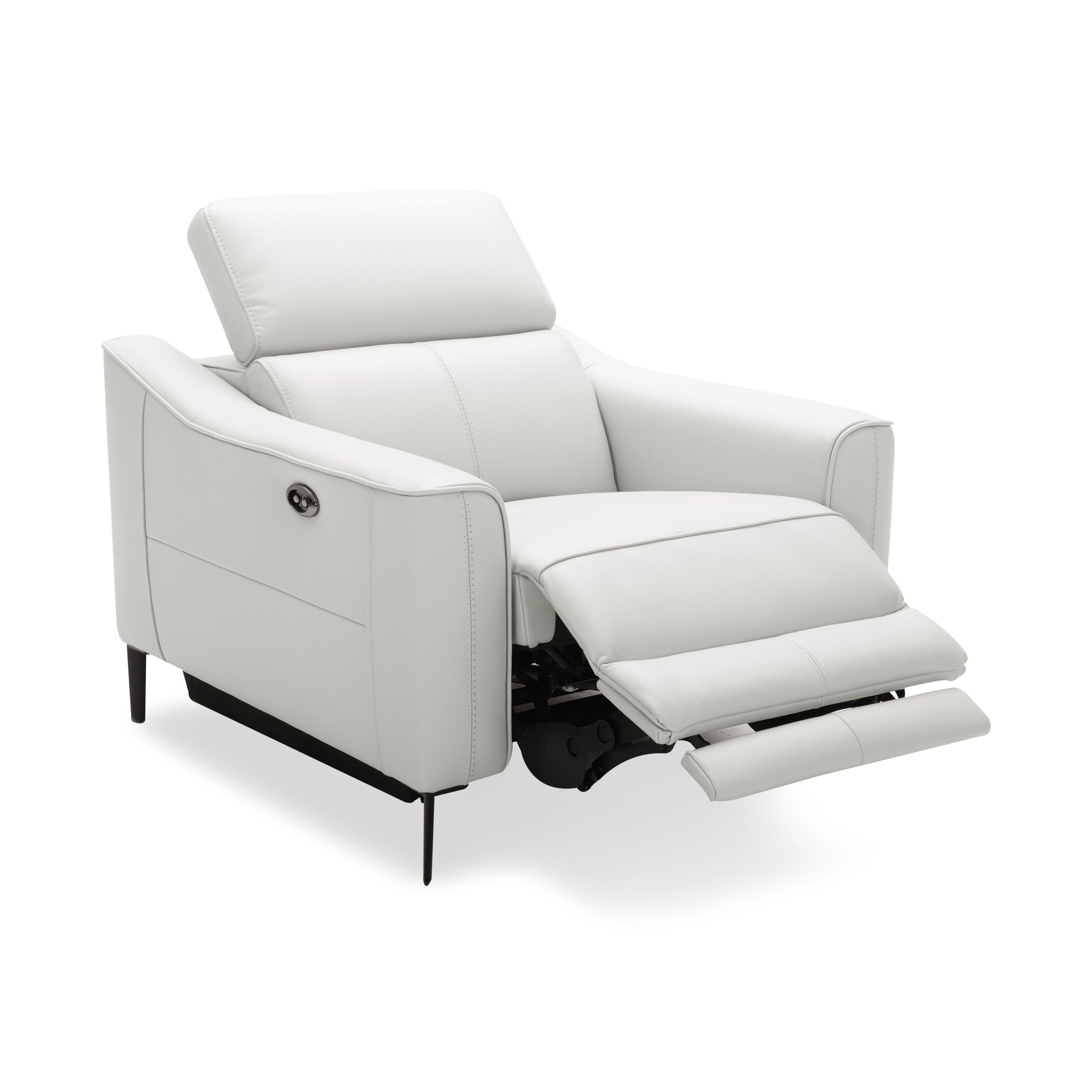 Divani Casa Eden - Modern White Leather Recliner Chair