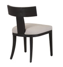 Modrest Fabien - Mid-Century Modern Beige Linen + Black Walnut Dining Chair (Set of 2)