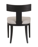 Modrest Fabien - Mid-Century Modern Beige Linen + Black Walnut Dining Chair (Set of 2)