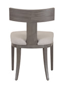 Modrest Fabien - Mid-Century Modern Beige Linen + Grey Wash Dining Chair (Set of 2)