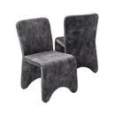 Modrest Ditka - Modern Grey Velvet Dining Chair (Set of 2)